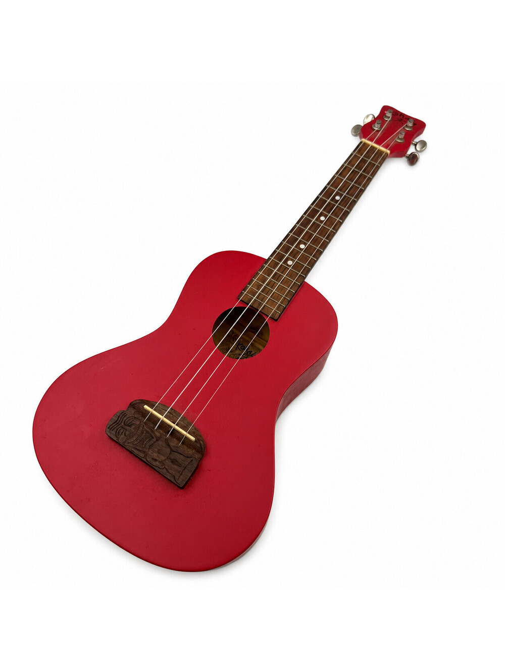Kohala KT-CR Red Concert Ukulele Folk String Instrument Used